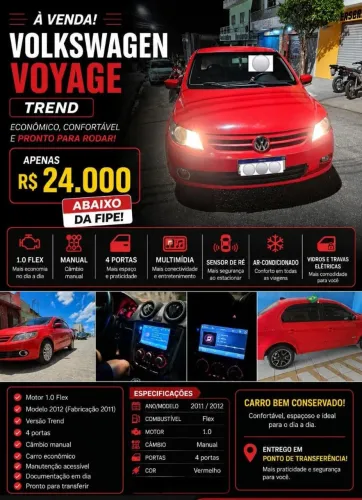 Volkswagen Voyage 1.0/1.0 City MI Total Flex 8V 4P 2012