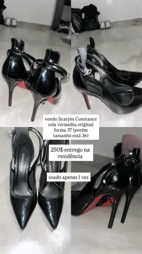 SCARPIN CONSTACE SOLA VERMELHA ENTREGO NA RESIDÊNCIA