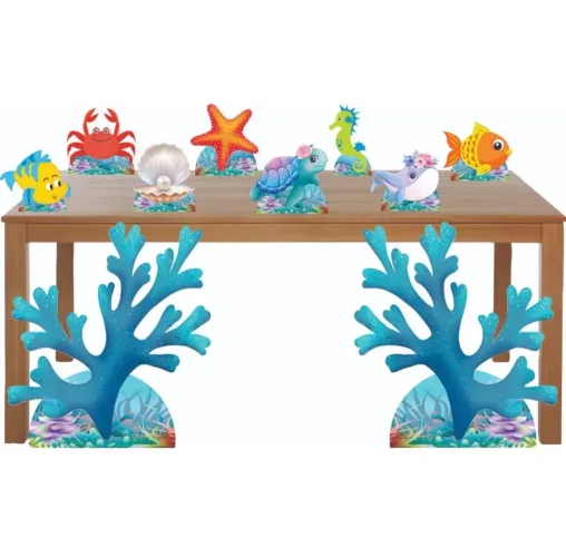 Kit Display MDF para Festas - 8 Peças (Totens de Mesa e Chão)