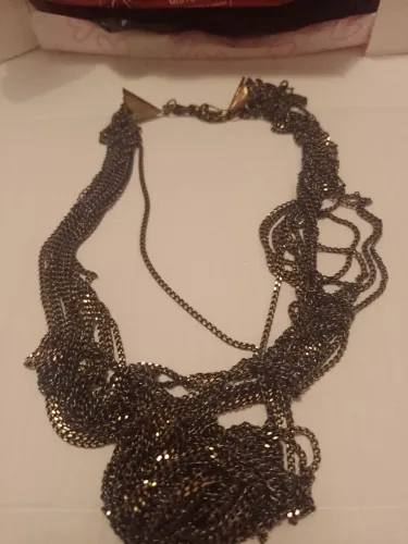 Colar Estilo Latão Dourado Cobre da Época ( Raro e Antiguidade)