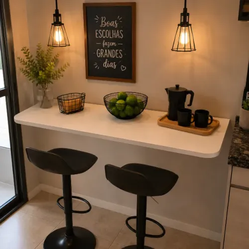 Mesa Suspensa Dobrável em MDF - Praticidade para Ambientes Compactos