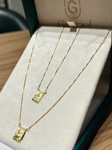 Cordão de ouro escapulário 2.52g ( LOJA FÍSICA)
