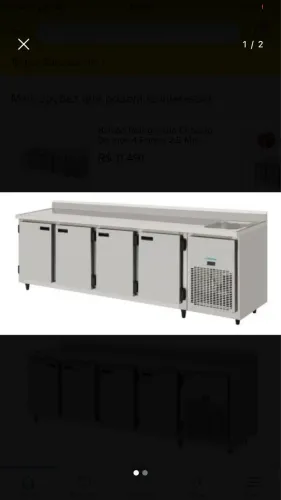 Balcão refrigerado frilux 3 metros com pia