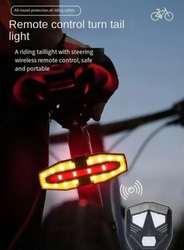 Conjunto de lanterna traseira de bicicleta LY-550 com controle remoto.