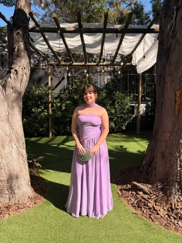 Vestido Longo Festa Na Cor Lilás (lavanda)