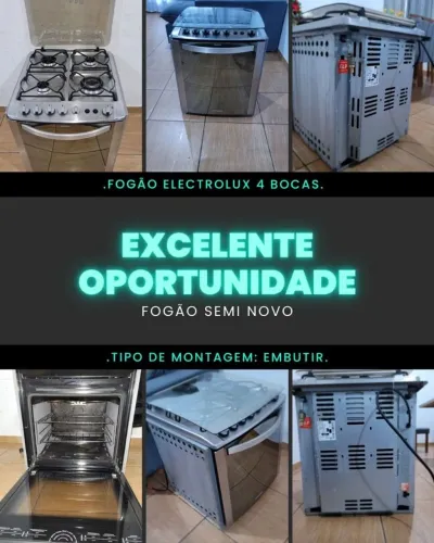 Fogão Electrolux Embutir 4 bocas Inox Bivolt 56TXE