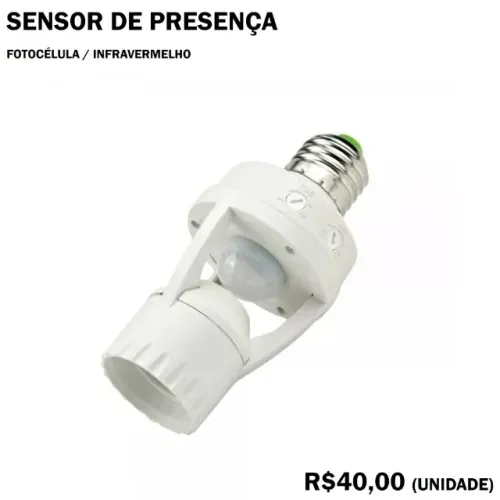 Sensor de Presença Acender Lâmpada Automaticamente