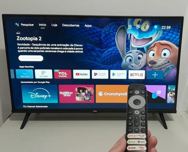 TV SMART TCL ANDROID 32" LED FULL HD BORDA INFINITA