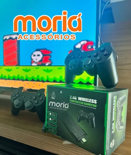 Vídeo Game Stick M8 Lite 4k Hdmi 64gb 10.000 Mil Jogos Com 2 Controles Sem Fio