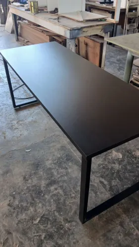 Mesa industrial 1.80 .etros no mdf preto preço só sábado 