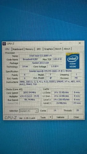 Xeon e5 2680 v4 14 núcleos 28 theeds