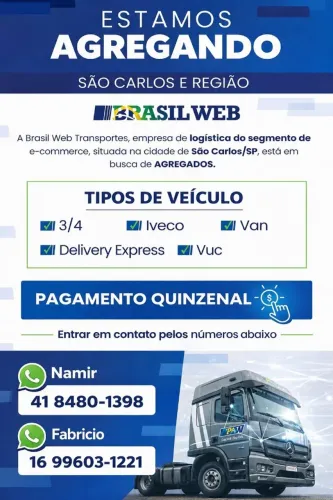 ESTAMOS AGREGANDO EM SÃO CARLOS E REGIÃO