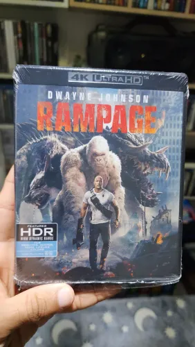Blu-ray 4K + Blu-Ray Rampage Destruição Total Novo Leia A Descrição