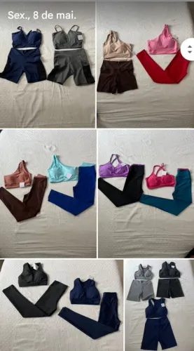 Estou repassando um lote de roupas fitness a preço de atacado 