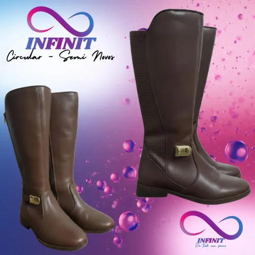 Bota Infantil Kidy Cano Longo Montaria Feminina n° 33