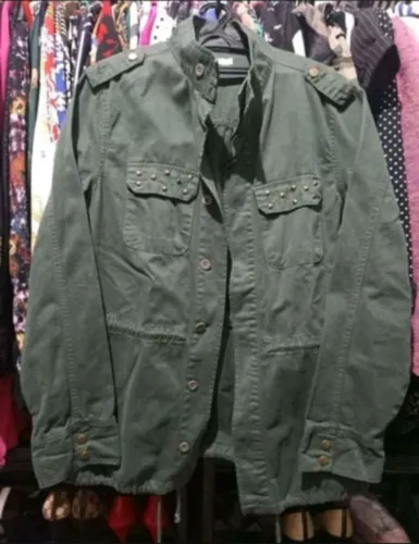 Jaqueta militar verde GG