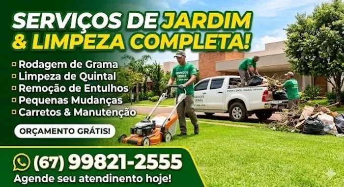 Limpeza de quintal e chácaras