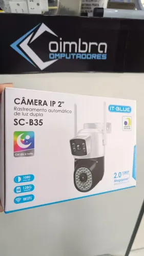 Camera de Segurança Ip Externa Wifi Dupla 2 Em 1 Visao Noturna Sc-b35 Loja Coimbra Entrega