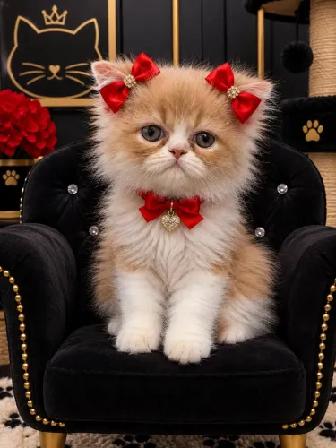 Filhote de Gato Persa Fêmea c/Pedigree ( Alto padrão ) 