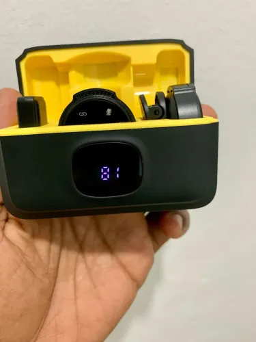 Microfone Lapela J6 Imã Sem Fio Duplo Duplo Anti Ruído