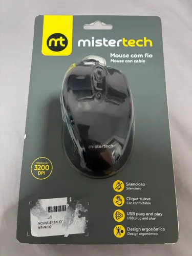 Mouse Gamer Mistertech MT4MFIO USB 3200 DPI Silencioso - Novo