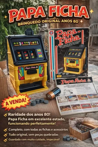 Papa ficha brinquedo original anos 80
