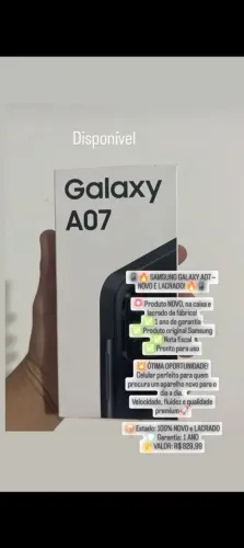 Galaxy A07 (Lacrado + 1 Ano De Grantia) 