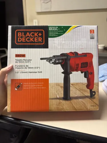 Furadeira Impacto 1/2 Pol 560w Vvr Tm555 Black+decker Cor Laranja Frequência 60 Hz 110V
