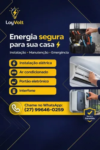 Elétrica em geral, ar condicionado, interfone, portão, interfone e controle de acesso
