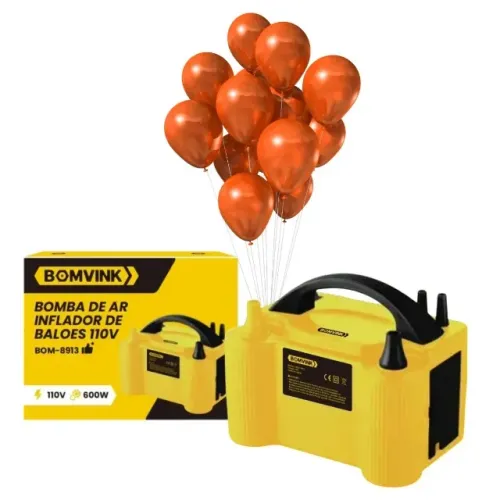 Inflador Elétrico de Balões 600W com 2 Bicos Bomvink BOM-8914 220V