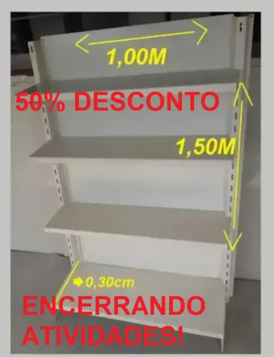 Prateleira Expositora 50% Desc à vista