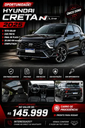 Hyundai Creta N Line 1.0 TB 12V Flex Aut. 2025