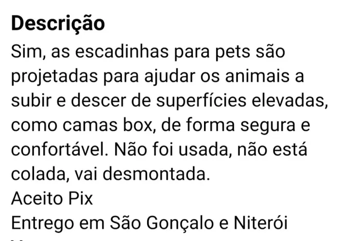Escadinha p pets nova 