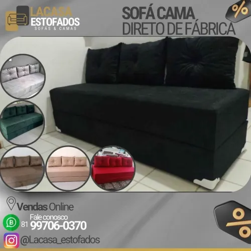 SOFÁ CAMA- TRÊS EM UM