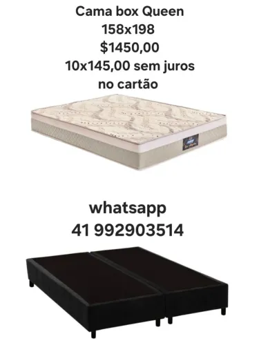 Cama box Queen 158x198 gazin novo # 10x sem juros no cartão 