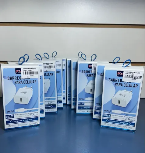 Kit 10 Carregadores Kingo Tipo-C