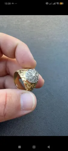 Elegante anel masculino aglomerado de diamante genuíno ouro amarelo 18k 750 peça rara