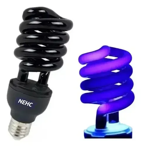 Lâmpada Luz Negra Espiral 40W-efeito Neon