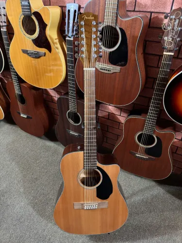 Violão Fender 12 cordas CD60SCE Dread 12 tampo sólido fishman ANALISO TROCAS