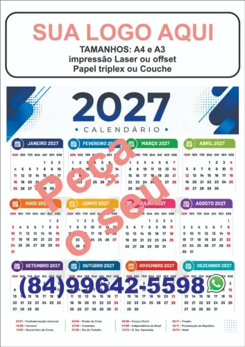 Calendários 2027