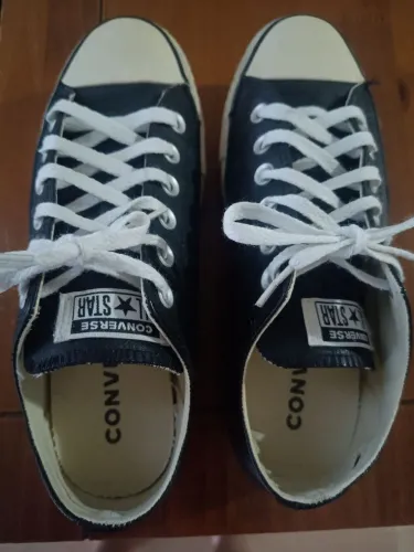 AAll Star preto couro