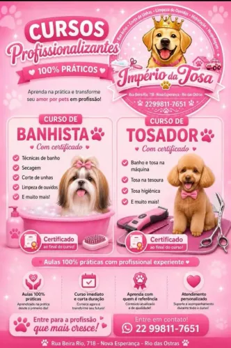 Curso de banho e tosa