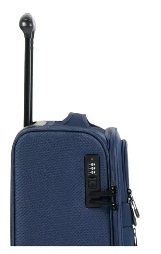 (Não foi usada) Mala de Bordo 10 kg Poliéster 4 Rodas Edimburgo Azul