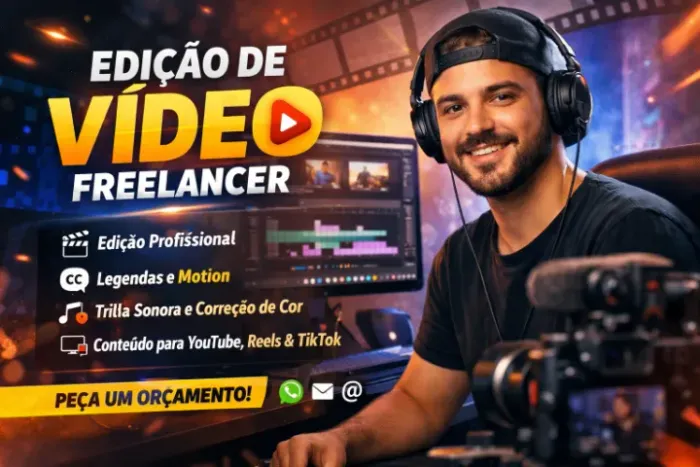 Editor de vídeo freelancer - Edições profissionais