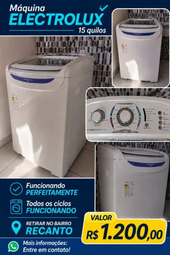 Máquina Electrolux 15 quilos