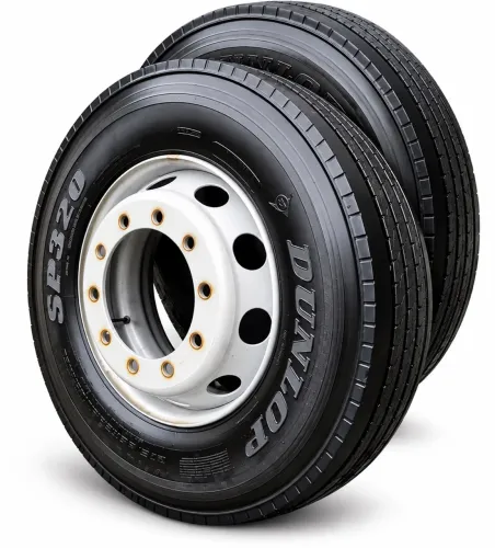 2 Pneus Dunlop SP320 275/80 R22.5 + 2 Rodas 10 Furos