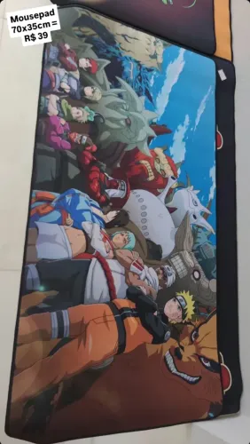 Mousepad 70x35cm, Bordas costuradas, 3mm de espessura *Novo- Mouse Pad Teclado Mecânico PC