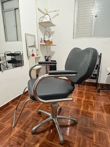 Cadeira profissional preta reclináveis
