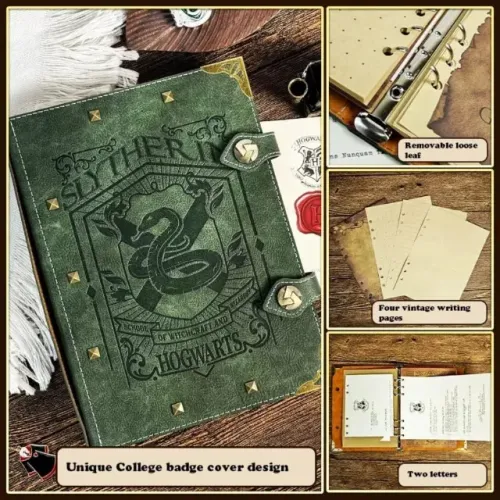 Fichário Harry Potter A5 C/ Fecho - Capa Estilo Couro