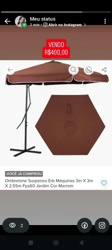 TENTA OMBRELONE 3M X 3M